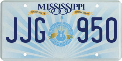 MS license plate JJG950