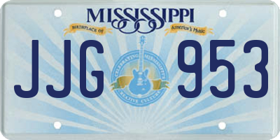 MS license plate JJG953