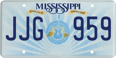 MS license plate JJG959
