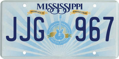 MS license plate JJG967