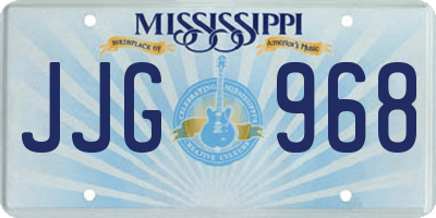 MS license plate JJG968