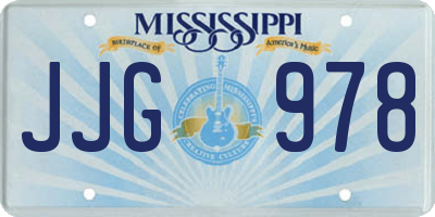 MS license plate JJG978