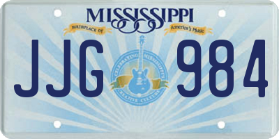 MS license plate JJG984