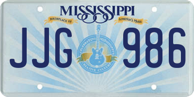 MS license plate JJG986
