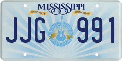 MS license plate JJG991