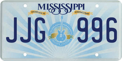 MS license plate JJG996
