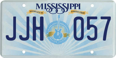 MS license plate JJH057