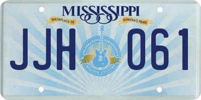 MS license plate JJH061