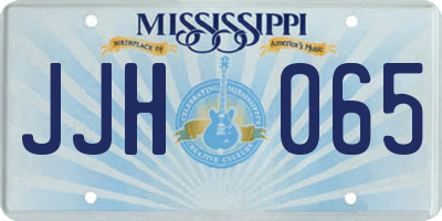 MS license plate JJH065