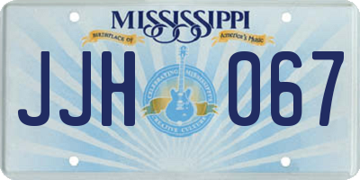 MS license plate JJH067