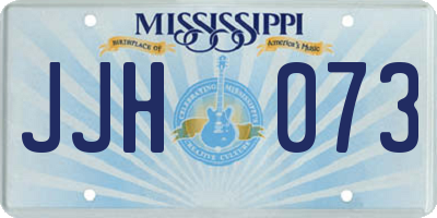 MS license plate JJH073
