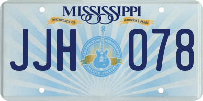 MS license plate JJH078