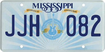 MS license plate JJH082
