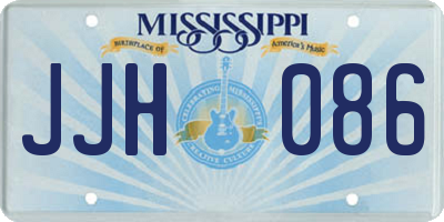 MS license plate JJH086