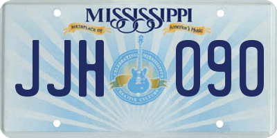 MS license plate JJH090