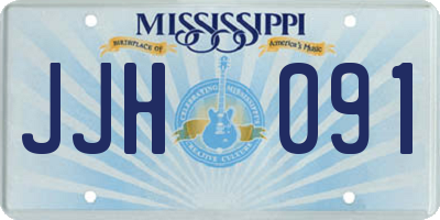 MS license plate JJH091