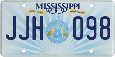 MS license plate JJH098