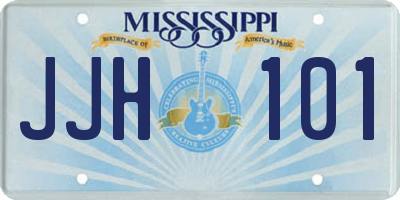 MS license plate JJH101