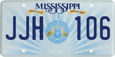 MS license plate JJH106