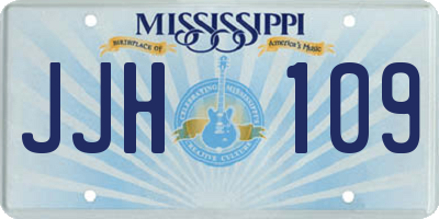 MS license plate JJH109