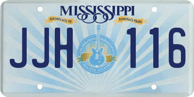 MS license plate JJH116