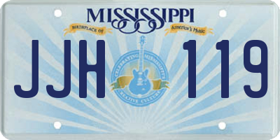 MS license plate JJH119