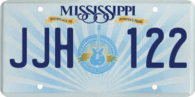 MS license plate JJH122