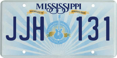 MS license plate JJH131
