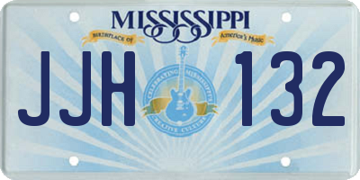 MS license plate JJH132