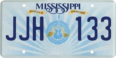 MS license plate JJH133