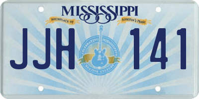 MS license plate JJH141