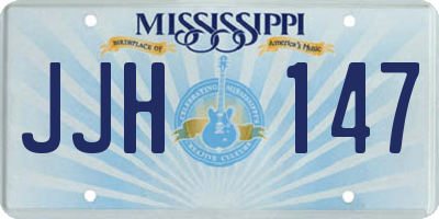 MS license plate JJH147