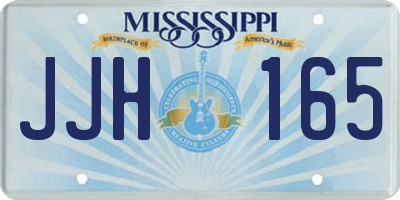 MS license plate JJH165