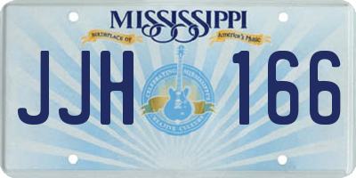 MS license plate JJH166