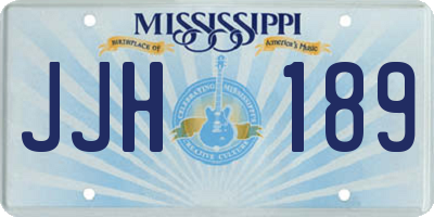 MS license plate JJH189
