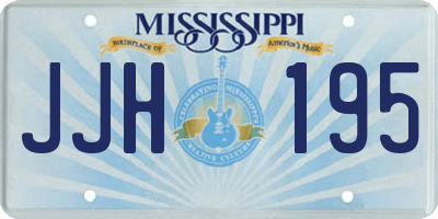 MS license plate JJH195
