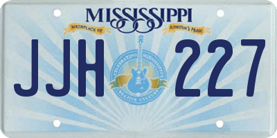 MS license plate JJH227