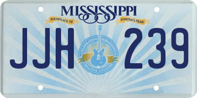 MS license plate JJH239