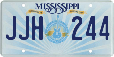 MS license plate JJH244