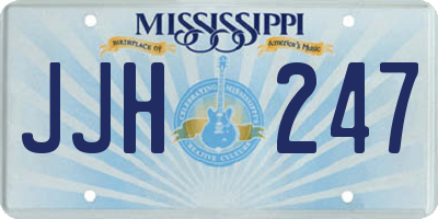 MS license plate JJH247