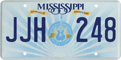 MS license plate JJH248
