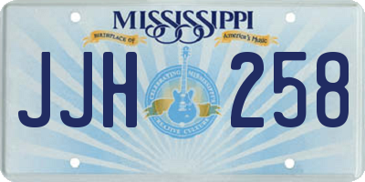 MS license plate JJH258