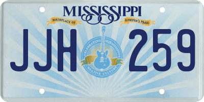 MS license plate JJH259