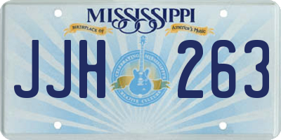 MS license plate JJH263