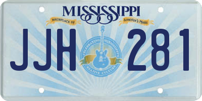 MS license plate JJH281