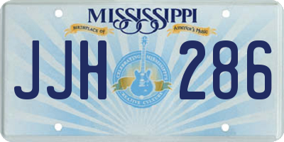 MS license plate JJH286