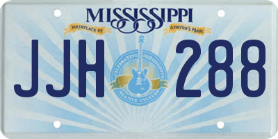MS license plate JJH288