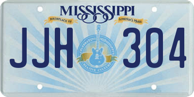 MS license plate JJH304