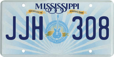 MS license plate JJH308