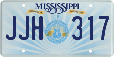 MS license plate JJH317